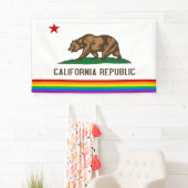 California Gay Pride Flag Spandoek (Insitu)