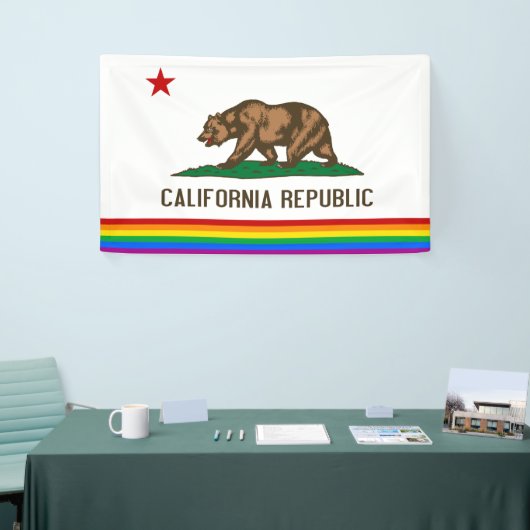 California Gay Pride Flag Spandoek (Beurs)