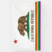 California Gay Pride Flag Spandoek (Verticaal)