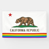 California Gay Pride Flag Spandoek (Horizontaal)