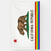 California Gay Pride Flag Spandoek (Verticaal)
