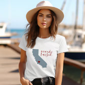 California Geboren en opgefokt | Kleurstatus bewer T-shirt