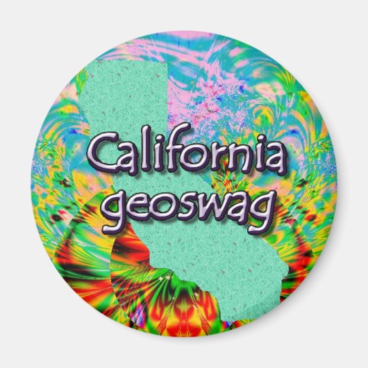 California Geocaching levert magneet Geoswag (Voorkant)