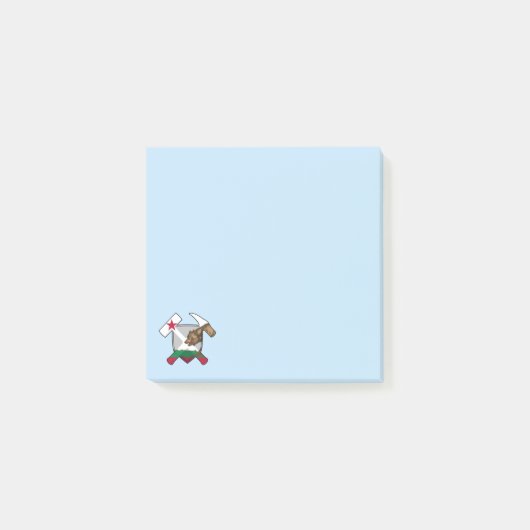 California Geologist's Rock Hammer Flag Logo Post-it® Notes (Voorkant)