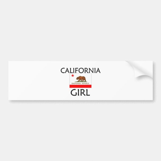 CALIFORNIA GIRL BUMPERSTICKER (Voorkant)