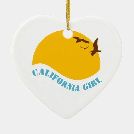 California Girl Keramisch Ornament (Voorkant)