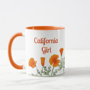 California Girl Oranje Poppy Native State Flower Mok