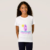 California Girl Pink Surfboard W/Sun T-shirt (Voorkant volledig)