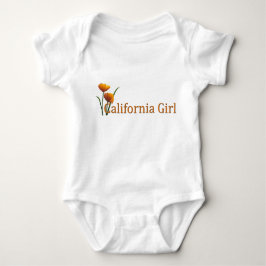 California Girl Poppies Baby Romper