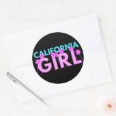 California Girl Ronde Sticker (Envelop)