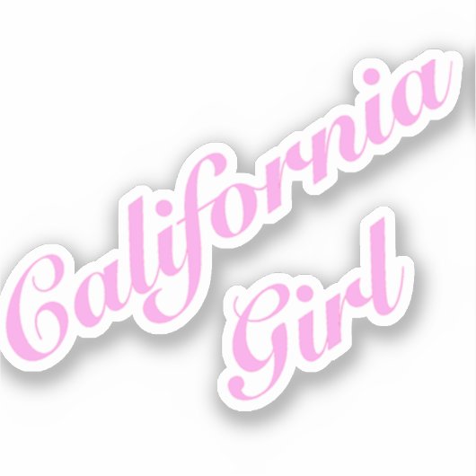 California Girl Sticker (Voorkant)