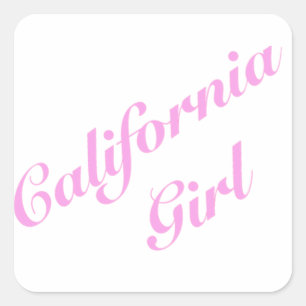 California Girl Vierkante Sticker