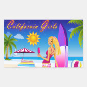 California Girls Rechthoekige Sticker (Voorkant)