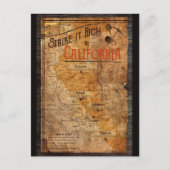 California Gold Rush-Poster Briefkaart (Voorkant)