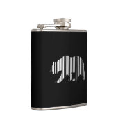 CALIFORNIA GOLDEN BEAR BAR CODE Patroonontwerp Heupfles (Rechts)