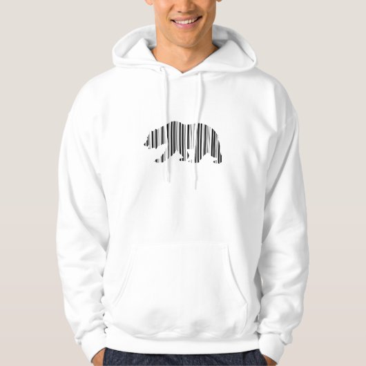 CALIFORNIA GOLDEN BEAR BAR CODE Patroonontwerp Hoodie (Voorkant)