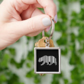 CALIFORNIA GOLDEN BEER BAR CODE Patroon Design Sleutelhanger (Hand)