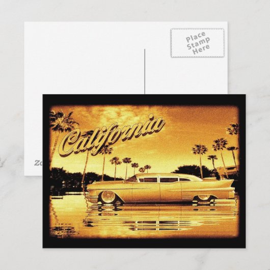california golden limo briefkaart (Voorkant / Achterkant)