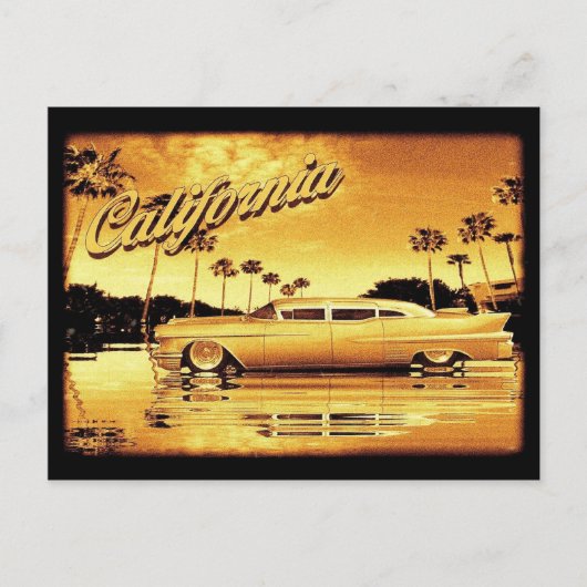 california golden limo briefkaart (Voorkant)