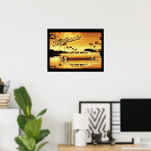 california golden limo poster (Thuiskantoor)