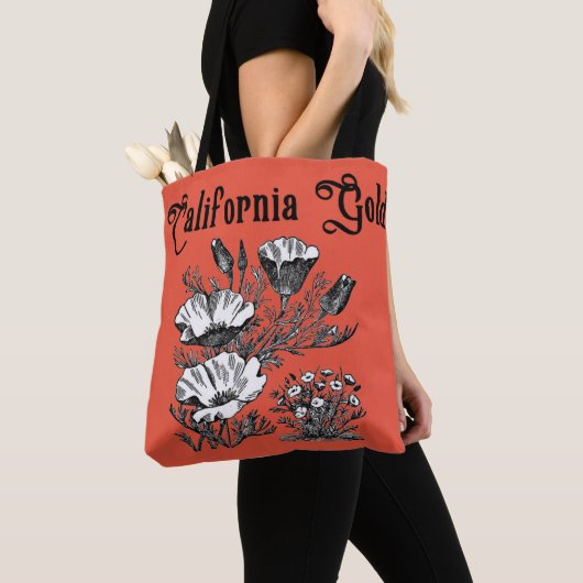 California Golden Poppies shopping bag Tote Bag (Dichtbij)