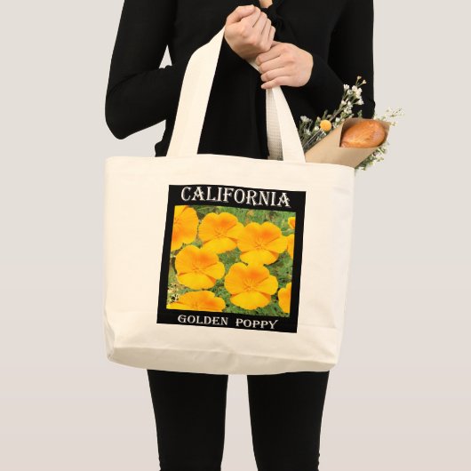 California Golden Poppy Grote Tote Bag (Voorkant (product))