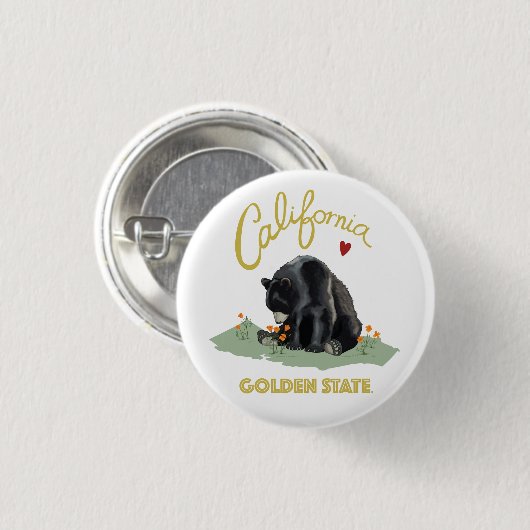 California Golden State Beer Ronde Button 3,2 Cm (Voorkant /achterkant)