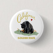 California Golden State Beer Ronde Button 3,2 Cm (Voorkant)
