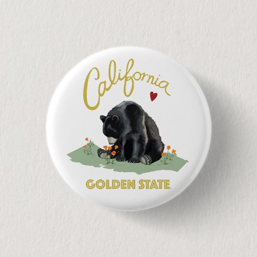California Golden State Beer Ronde Button 3,2 Cm (Voorkant)
