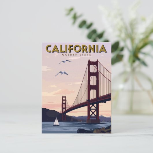 California Golden State Briefkaart (Staand voorkant)