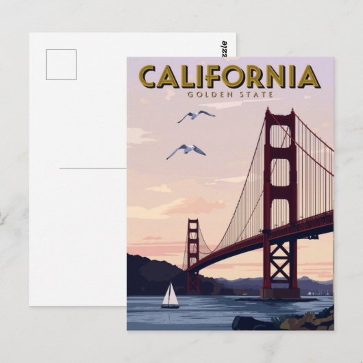 California Golden State Briefkaart (Voorkant / Achterkant)