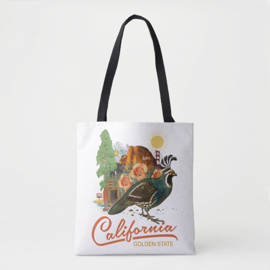 California Golden State Historical Tourist Sites Tote Bag (Voorkant)