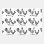 California Gray Rooster and Hen Inpakpapier Vel (Voorkant)
