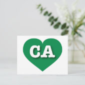 California Green Heart - Ik hou van CA Briefkaart (Staand voorkant)