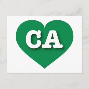 California Green Heart - Ik hou van CA Briefkaart