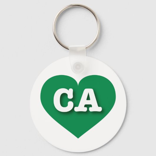 California Green Heart - Ik hou van CA Sleutelhanger (Voorkant)
