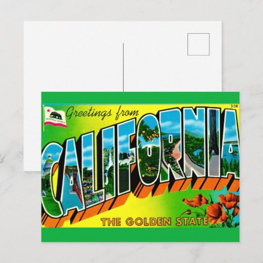 California Greeting Briefkaart (Voorkant / Achterkant)