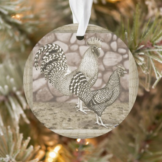 California Grey Chickens Ornament (Boom)