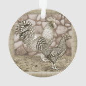 California Grey Chickens Ornament (achterkant)