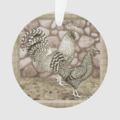 California Grey Chickens Ornament (voorkant)