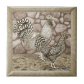 California Grey Chickens Tegeltje (Voorkant)