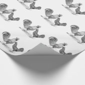 California Grey Rooster en Hen Cadeaupapier (Hoek)
