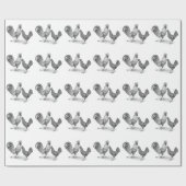 California Grey Rooster en Hen Cadeaupapier (Vlak)