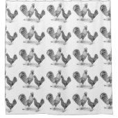 California Grey Rooster en Hen Douchegordijn (Voorkant)