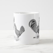 California Grey Rooster en Hen Grote Koffiekop (Voorkant)
