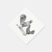 California Grey Rooster en Hen Servet (Hoek)