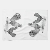 California Grey Rooster en Hen Theedoek (Horizontaal)