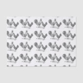 California Grey Rooster en Hen Tissuepapier (Voorkant)