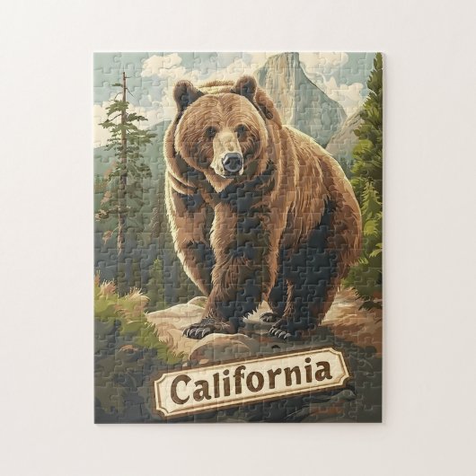 California Grizzly Brown beer Vintage Legpuzzel (Verticaal)
