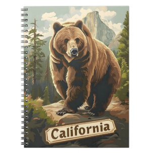 California Grizzly Brown beer Vintage Notitieboek